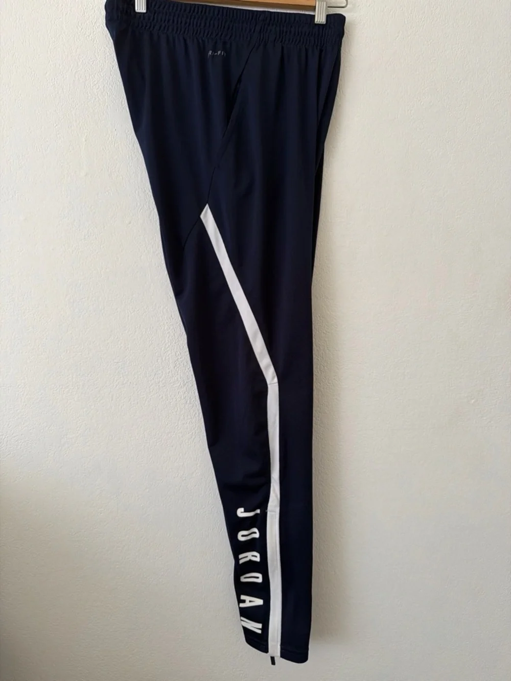 Jordan Navy Blue Men’s Sweatpants with White Side Stripes
